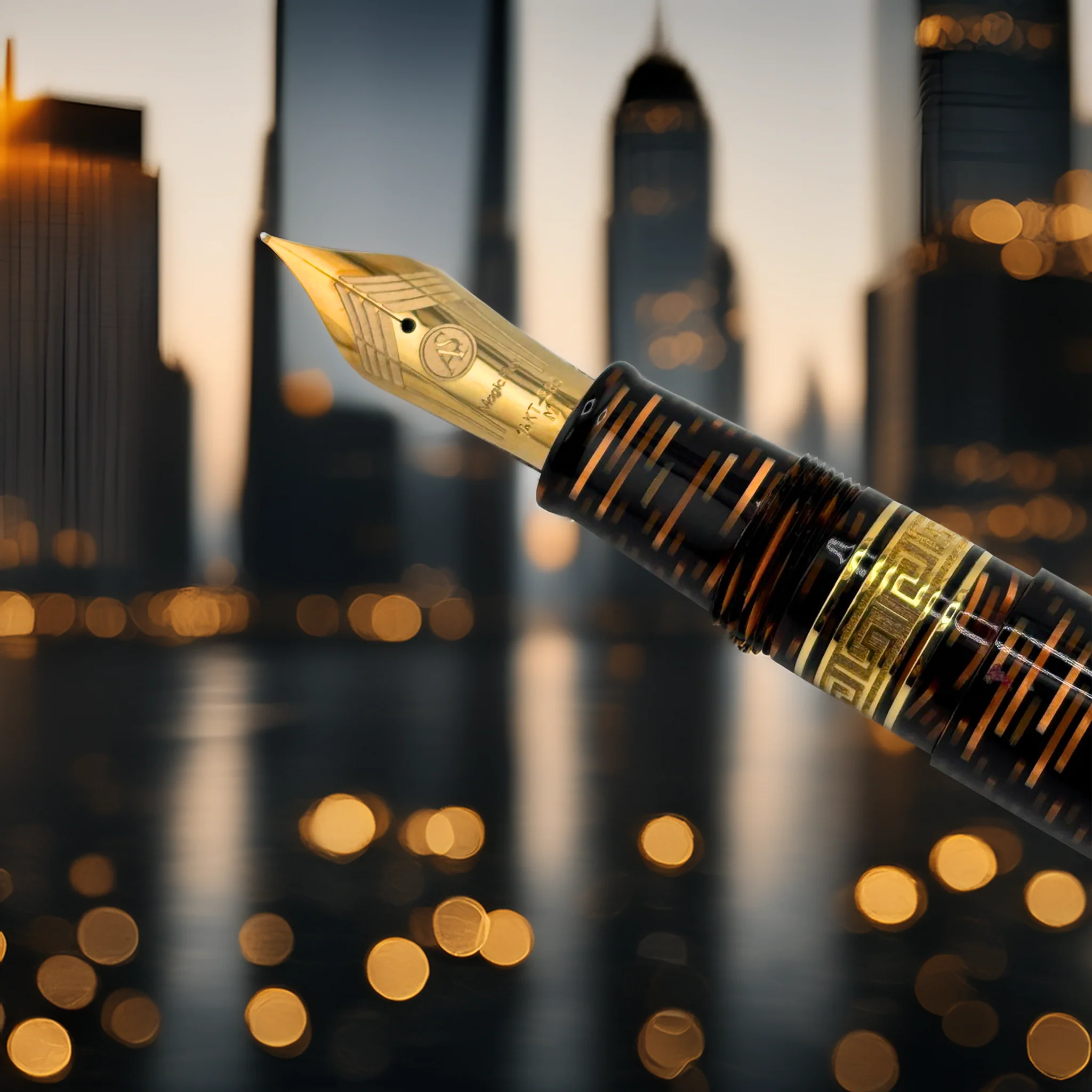 ASC Bologna Extra Bronze Skyscraper Limited Edition Fountain Pen - Image 4