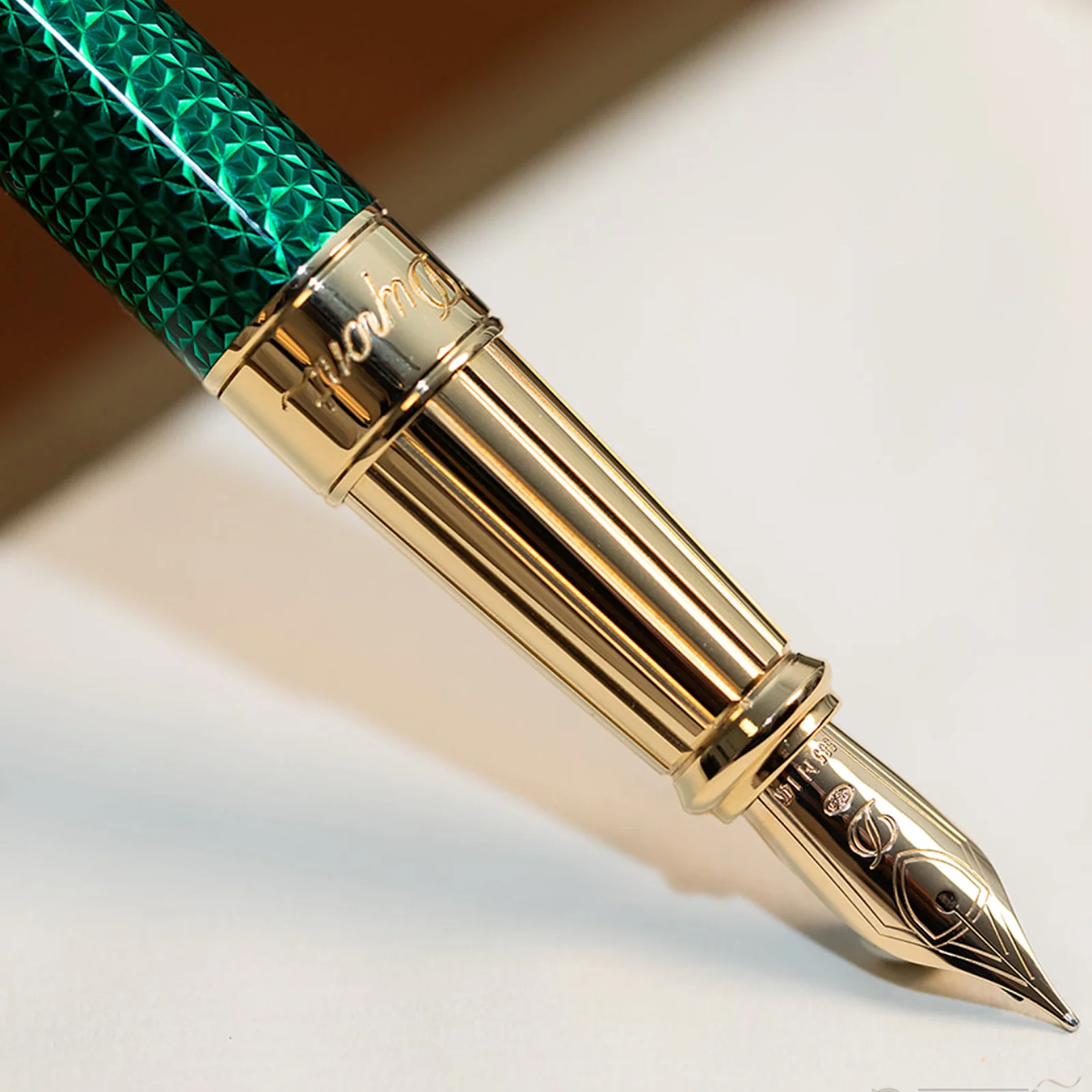 S.T. Dupont Line D Large Firehead Guilloché Emerald - Image 5